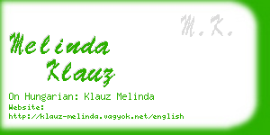 melinda klauz business card